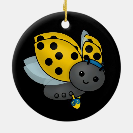 Hanukkah Ladybug Keramisch Ornament (Achterkant)