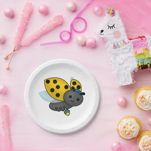 Hanukkah Ladybug Papieren Bordje (Feest)