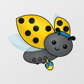 Hanukkah Ladybug Raamsticker (Vel)