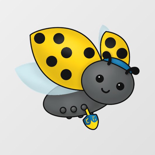 Hanukkah Ladybug Raamsticker (Vel)