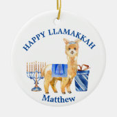 Hanukkah Lama Happy Llamakkah funny Keramisch Ornament (Voorkant)