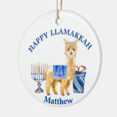 Hanukkah Lama Happy Llamakkah funny Keramisch Ornament (Links)
