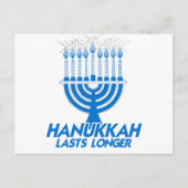 HANUKKAH LASTS LONGER -.png Feestdagenkaart (Voorkant)