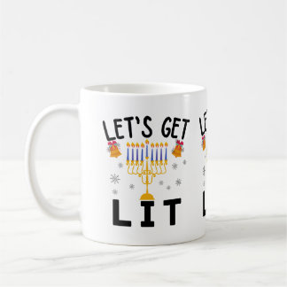 Hanukkah Laten we Lit T-Shirt halen Koffiemok