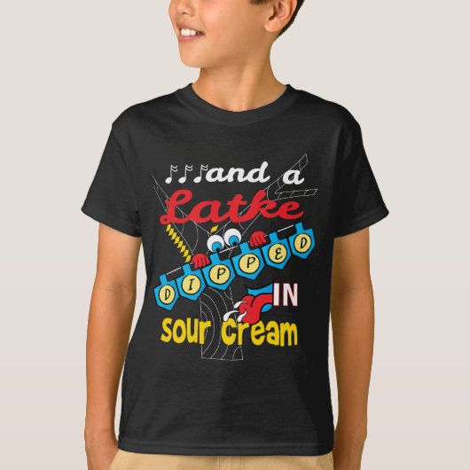 Hanukkah Latke Dip Shirt/donkerkleurig Shirt (Voorkant)