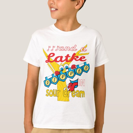 Hanukkah Latke Dip Shirt/White Color Shirt (Voorkant)