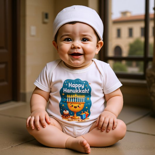 Hanukkah Latke Druppelshirt Romper