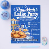Hanukkah Latke Feest Flyer (Enkel)