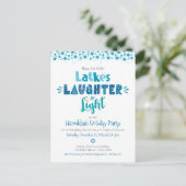 Hanukkah Latke Laughter Light Fun Modern Party Uitnodiging Briefkaart (Staand voorkant)