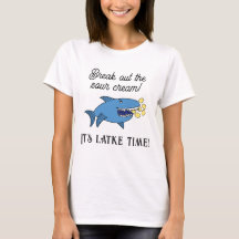 Hanukkah Latke Tijd/Dames Basic T-Shirt