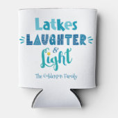 Hanukkah Latkes Lachen Licht Leuke Stoutmoedige Ty Blikjeskoeler (Voorkant)