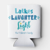 Hanukkah Latkes Lachen Licht Leuke Stoutmoedige Ty Blikjeskoeler (Achterkant)