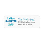 Hanukkah Latkes Laughter Light Modern Custom Name Etiket (Voorkant)