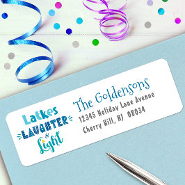 Hanukkah Latkes Laughter Light Modern Custom Name Etiket