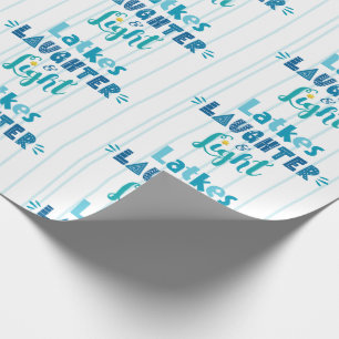 Hanukkah Latkes Laughter Light Modern Typografie Cadeaupapier
