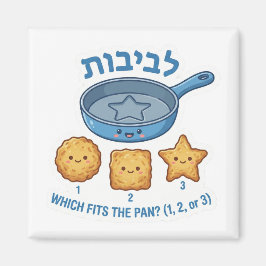 Hanukkah Latkes "Levivot" Vorm Matching Game Magneet