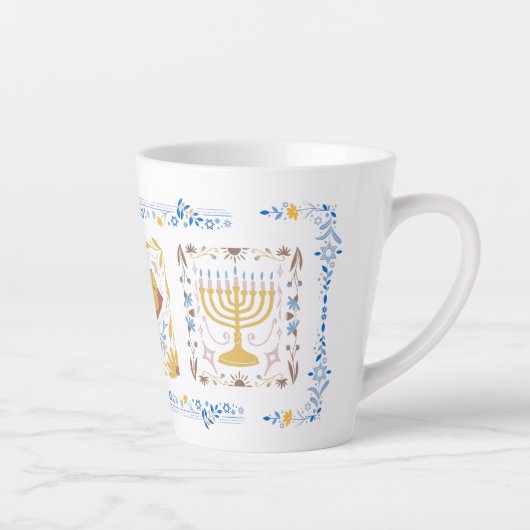 Hanukkah Latte Mok (Rechts)