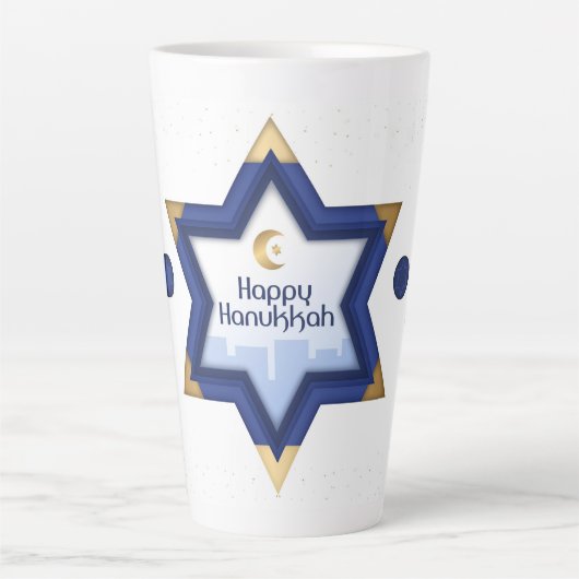 Hanukkah Latte Mok (Voorkant)