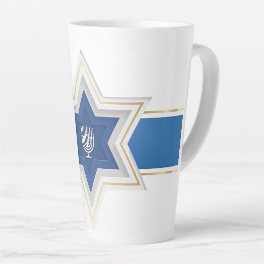 Hanukkah Latte Mok (Rechterhoek)
