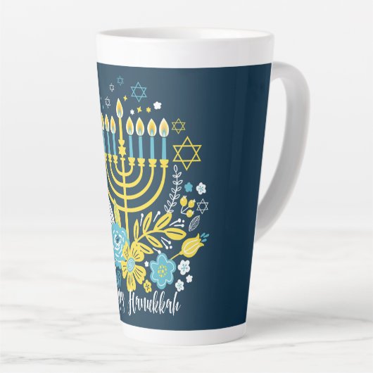 Hanukkah Latte Mok (Rechterhoek)