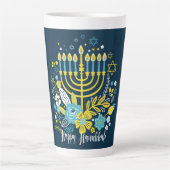 Hanukkah Latte Mok (Voorkant)
