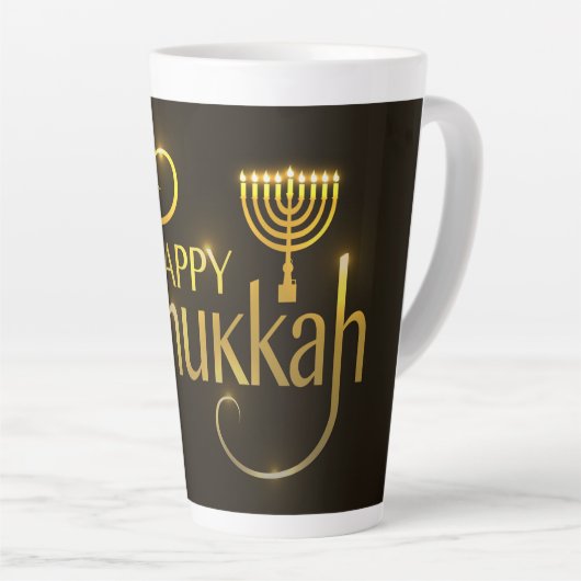 Hanukkah Latte Mok (Rechterhoek)