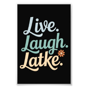 Hanukkah Leef Lach Latke Grappige Feestdag Familie Foto Afdruk