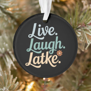 Hanukkah Leef Lach Latke Grappige Feestdag Familie Ornament
