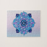 Hanukkah Legpuzzel<br><div class="desc">Blauwen van alle schoppen,  lila en lavender in een bloesvorm met een zeszijdige ster in het midden is een geweldige manier om Hanoeka te vieren en tegelijkertijd je individualiteit te uiten.</div>