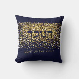Hanukkah licht de nachtelijke glitter van goud en  kussen