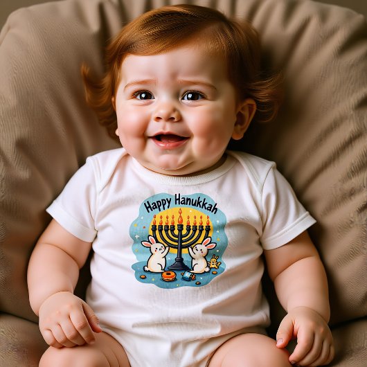 Hanukkah Licht met Kleine Kindjes Romper