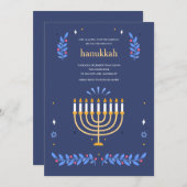 Hanukkah Licht Uitnodiging (Voorkant / Achterkant)