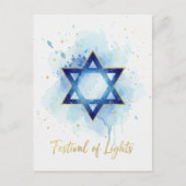 Hanukkah Lichten Ansichtkaart Briefkaart (Voorkant)