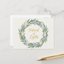 Hanukkah Lichten Ansichtkaart Briefkaart