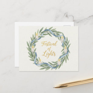 Hanukkah Lichten Ansichtkaart Briefkaart