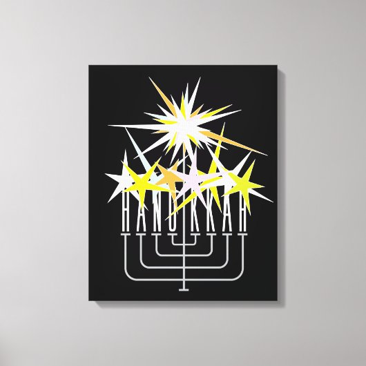 Hanukkah Lichten Canvas Afdruk (Voorkant)