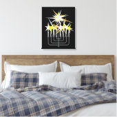 Hanukkah Lichten Canvas Afdruk (Insitu (Slaapkamer))