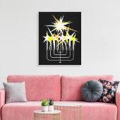 Hanukkah Lichten Canvas Afdruk (Insitu (Woonkamer))