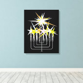 Hanukkah Lichten Canvas Afdruk (Insitu (Houten vloer))