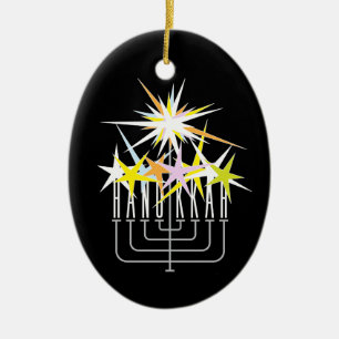 Hanukkah Lichten Keramisch Ornament