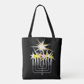 Hanukkah Lichten Tote Bag (Achterkant)
