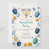Hanukkah Lichtfeest Feest Kaart (Voorkant)