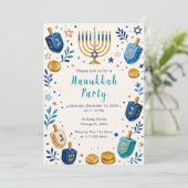 Hanukkah Lichtfeest Feest Kaart (Staand voorkant)
