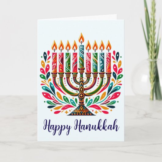 Hanukkah Lichtfeest Feestdagen Kaart (Voorkant)