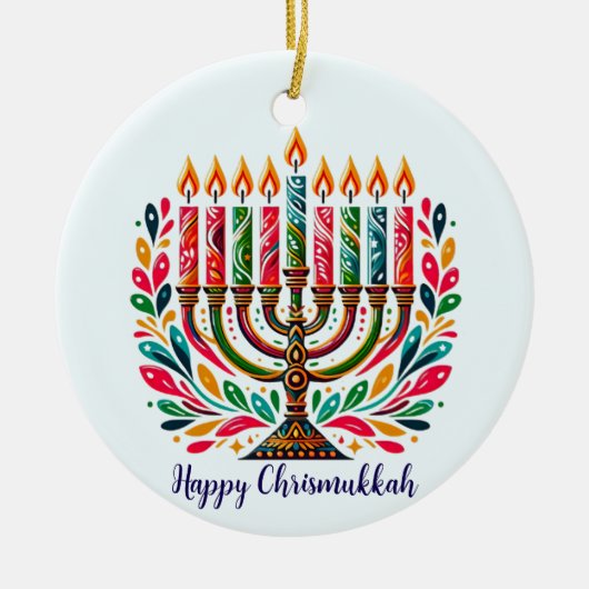 Hanukkah Lichtfeest Keramisch Ornament (Voorkant)
