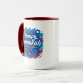 Hanukkah Lichtfeest Kunst - Combo Mok (Voorkant links)