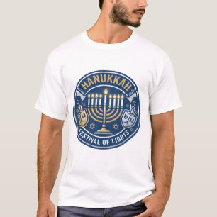 Hanukkah Lichtfeest Menorah & Dreidel T-shirt