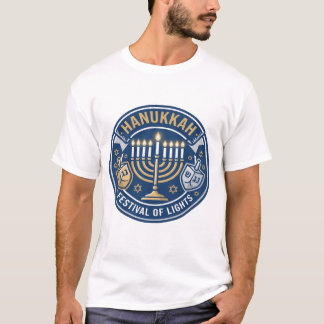 Hanukkah Lichtfeest Menorah & Dreidel T-shirt