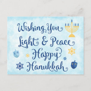 Hanukkah Light and Peace Feestdagenkaart