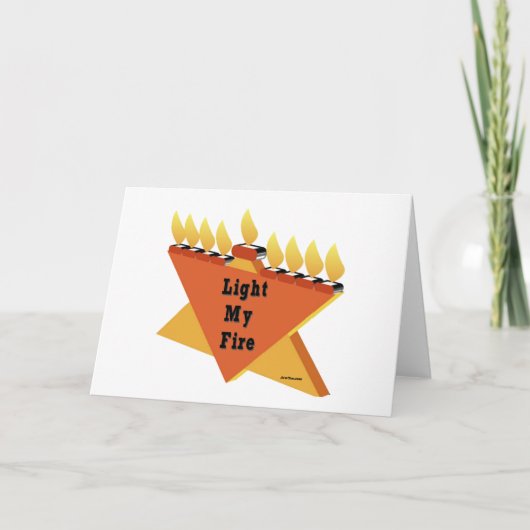 HANUKKAH LIGHT MY FIRE MENORAH GIFT FEESTDAGEN KAART (Voorkant)